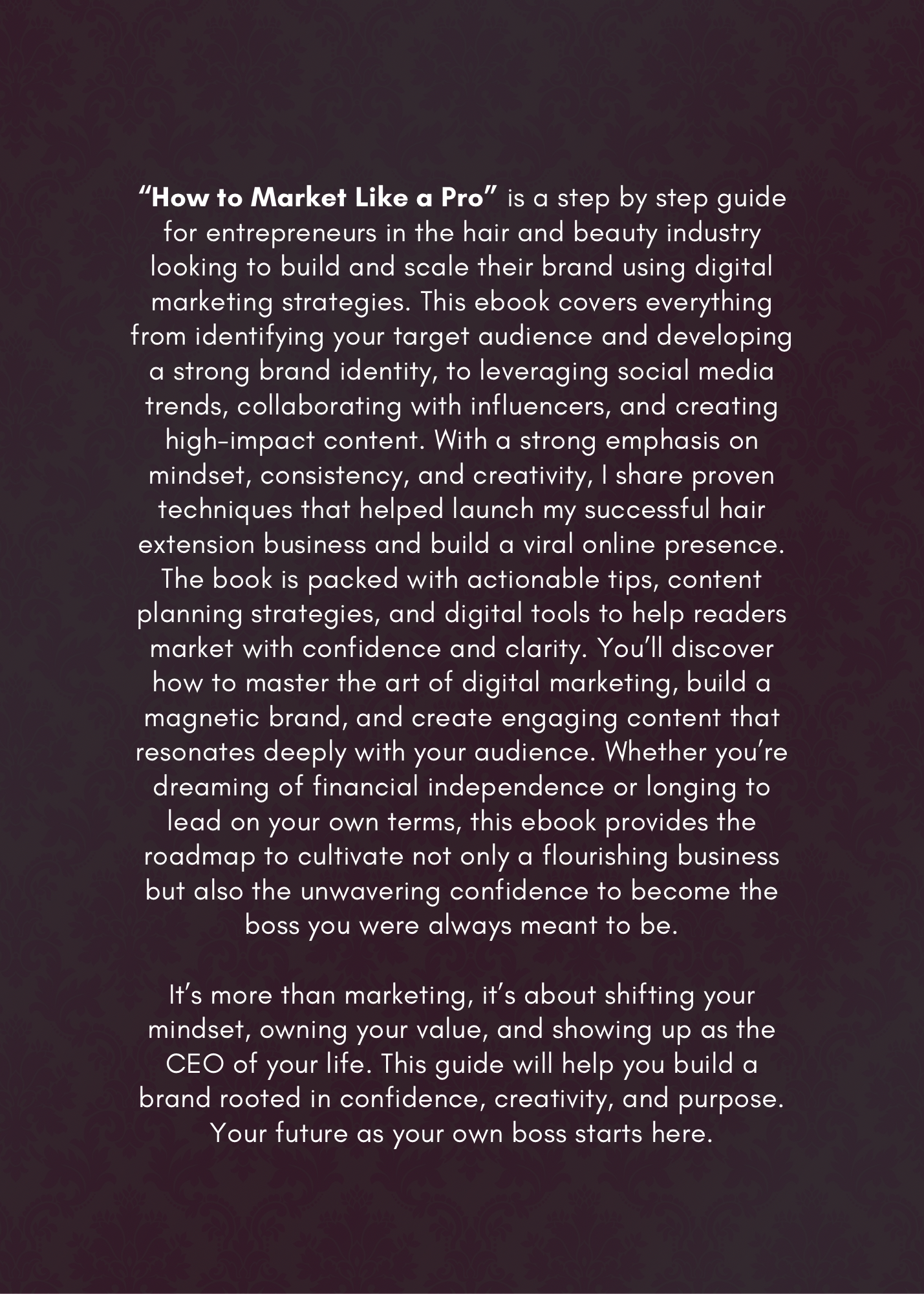 How To Market Like A Pro Ebook